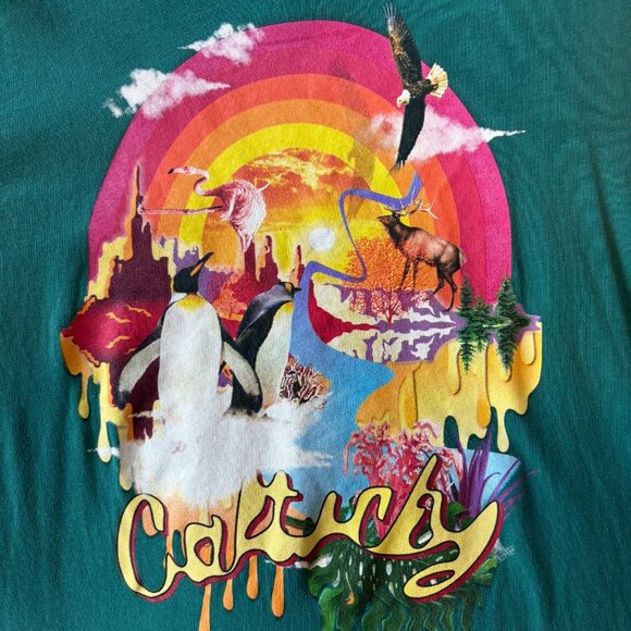 Graphic T-Shirt Meow Wolf Dark Green XL - Picture 3 of 4